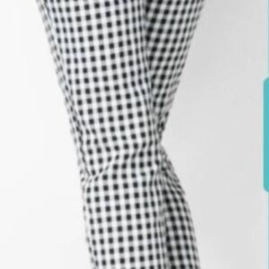 Talbots Black and White Checkered Ankle Pants